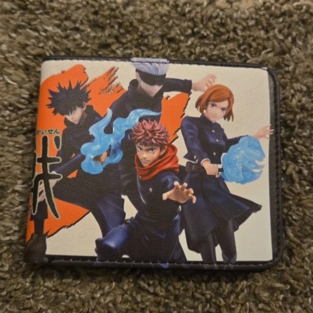 New jujutsu kaisen anime manga leather wallet